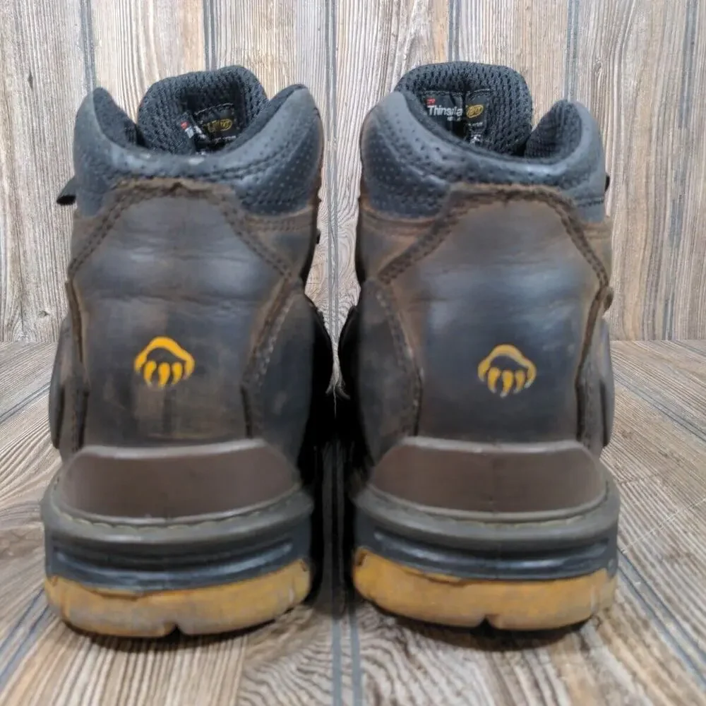 Wolverine Men Leather Work Boots 400 Gram Thinsulate Safety Toe Sz‎ 12 W10721
